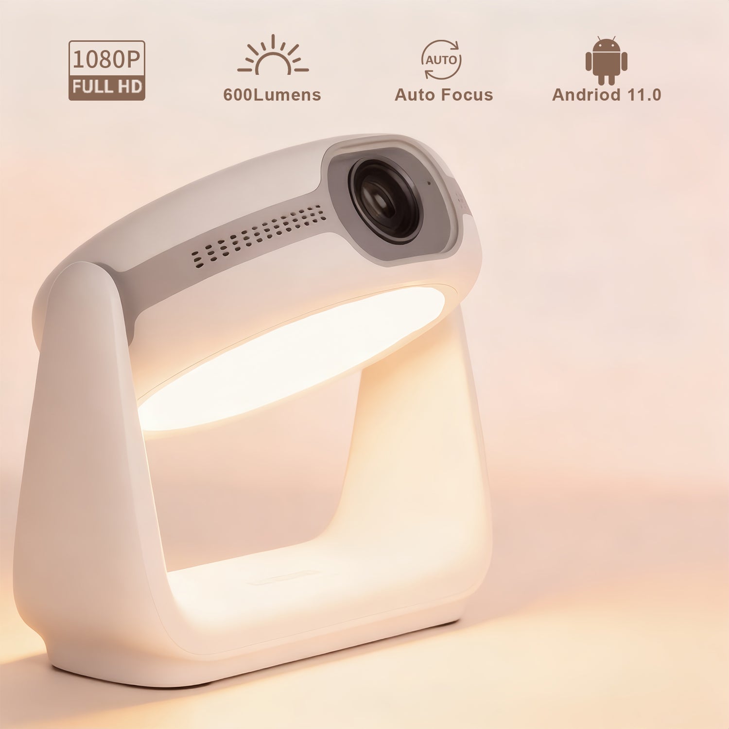 Aura MAX ( rechargable ) - A10 Portable Mini Android 11.0 Smart Adjustable 1080P WIFI Home Cinema Projector With battery