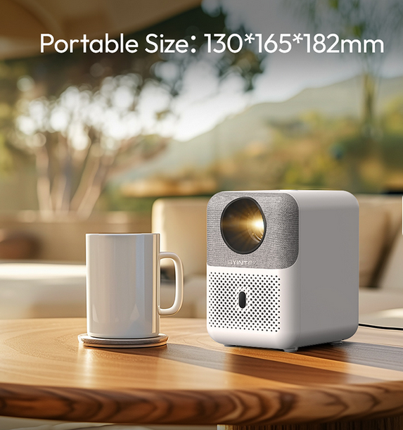 Aero - U4 Dust-Proof Smart WIFI 3D LCD Video Android IPTV LED Home Theater 4k Projector with Fabric Art