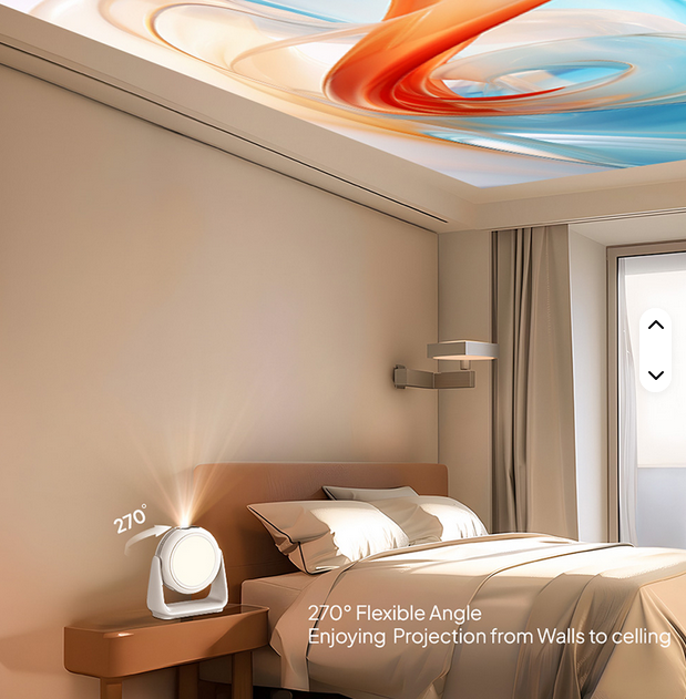 Aura MAX ( rechargable ) - A10 Portable Mini Android 11.0 Smart Adjustable 1080P WIFI Home Cinema Projector With battery