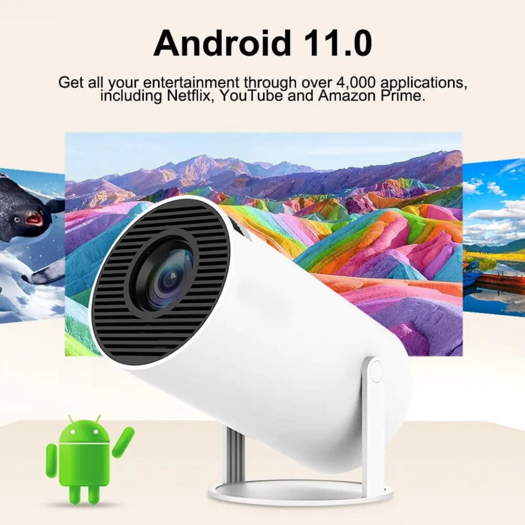 Infinity™ | Premium Portable Short-throw Projector, Android 11.0 With Bluetooth And Dual-band WiFi6